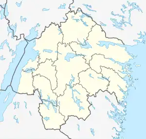 Location of the lake within Östergötland county