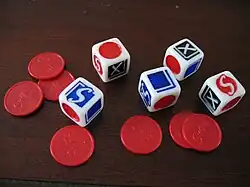 Swipe dice and chips