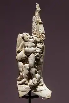 Herakles vanquishing Acheloos, Temple of the Oxus, Takht-i-Sangin, 4th century BC.