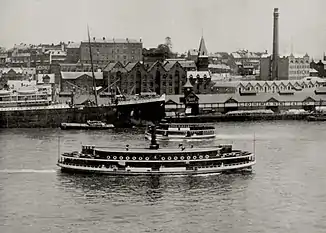 Kaikai as built and in her original white trim, 1910