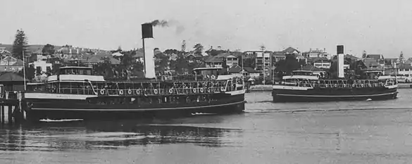 At Manly (left), 1930s