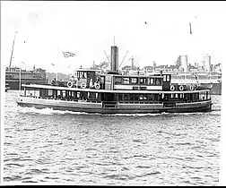 Lady Edeline leaves Sydney Cove in circa 1930