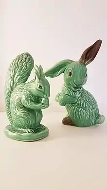 SylvaC Squirrel and Lop Ear Rabbit in Green