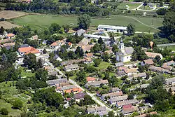 Szabadhídvég from a bird's eye's view