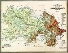 Map of Szatmár county in the Kingdom of Hungary