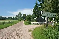 The entrance to the village from Pisarzowce