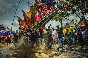 Maudu Lompoa tradition in Sulawesi, to commemorate the birthday of Muhammad