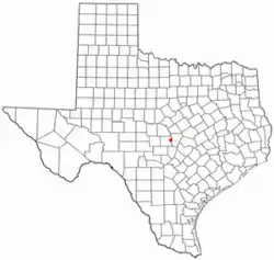 Location of Buchanan Dam, Texas