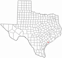 Location of Point Comfort, Texas