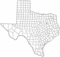 Location of Powell, Texas