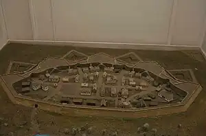 The model of the Taganrog Fortress from the collection of the Taganrog City Architectural Development Museum