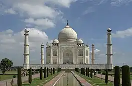 Taj Mahal and grounds: Khan-i-Alam Bagh together with the new tank near the Taj Mahal