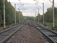 End of electrified railway in Aegviidu