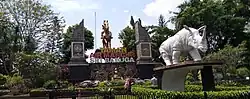 Statue in the Sri Baduga Maharaja park, the central square of Purwakarta