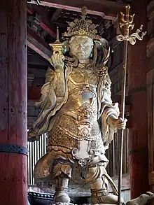 Bishamonten watching over Tōdai-ji and its precincts.