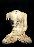 Torso of a sitting Buddha