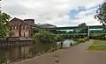 Tank House and glass footbridge at the World of Glass.