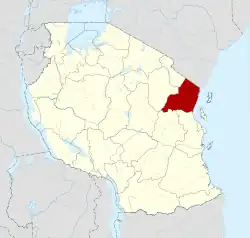 Location in Tanzania