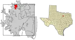 Location of Haslet in Tarrant County, Texas