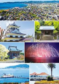 Panorama of TateyamaTateyama CastleAwa ShrineAwa Kokubun-jiFireworks at Tateyama Port
Tateyama PortTateyama Station