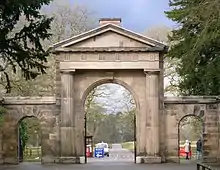 Knutsford Lodge Gateway and gates to Tatton Park