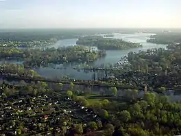 Aerial view of Lake Tegel