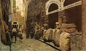 La Via del Fuoco and Mercato Vecchio, painting by Telemaco Signorini, c. 1881