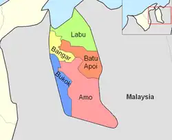 Batu Apoi is in peach.