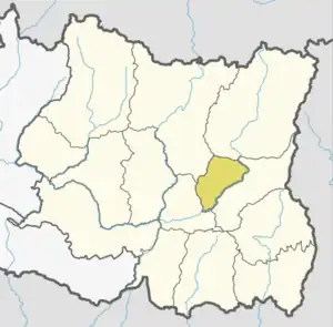 District location of Tehrathum in Koshi Province