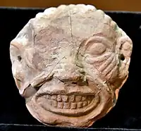 Terracotta mask of Humbaba from Ur, Iraq. 2004–1595 BCE. Sulaymaniyah Museum, Iraq