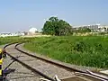 A test track for the new generation of railway technology runs across the campus