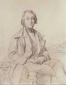 A portrait of Félix Ravaisson by Théodore Chassériau