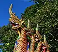 Naga on gates of the temple