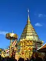 Golden mount at the temple