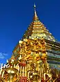 Golden mount at the temple