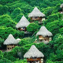 Indigenous huts in Sierra Nevada de Santa MartaCesar