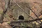 This is the railroad bridge of the Chesterfield Railroad over Pocoshock Creek in Chesterfield County, Virginia.