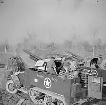 Two vehicles in a field