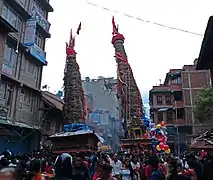 Chariots of Rato Machhindranath and Minnath at Lagankhel