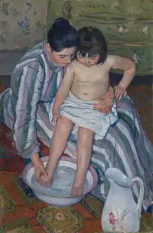 Mary Cassatt, The Child's Bath (The Bath), 1893, oil on canvas, Art Institute of Chicago