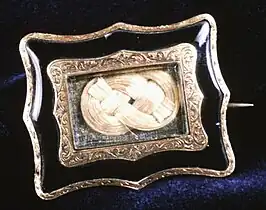 Victorian hair brooch