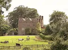 Acton Scott Hall including Service Court and Railings