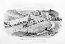 Illustration of the Lowbands farm, as it would have looked in 1860.