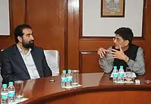 Piyush Goyal in a bilateral meeting with the Minister of Energy and Water, Afghanistan, Mr. Mohammad Arif Noorzai