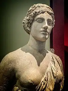 The Oxford Bust or "Sappho" with head and torso coming from different statues and probably put together by a sculptor in the 1600s