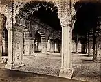 Samuel Bourne, "The Palace. Delhi. Interior of Dewan-i-Kass. 1350," 1863-1869, photograph mounted on cardboard sheet, Department of Image Collections, National Gallery of Art Library, Washington, DC