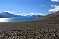 The Pangong Tso and Lukung on the right (September 2013)