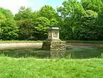 Castle Howard Reservoir Basin and Pedestal at centre of Reservoir