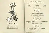 Menu with drawing of Miranda