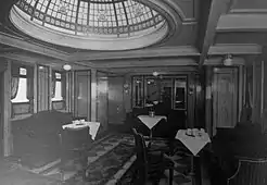 The Tea Room on board Ben-my-Chree.